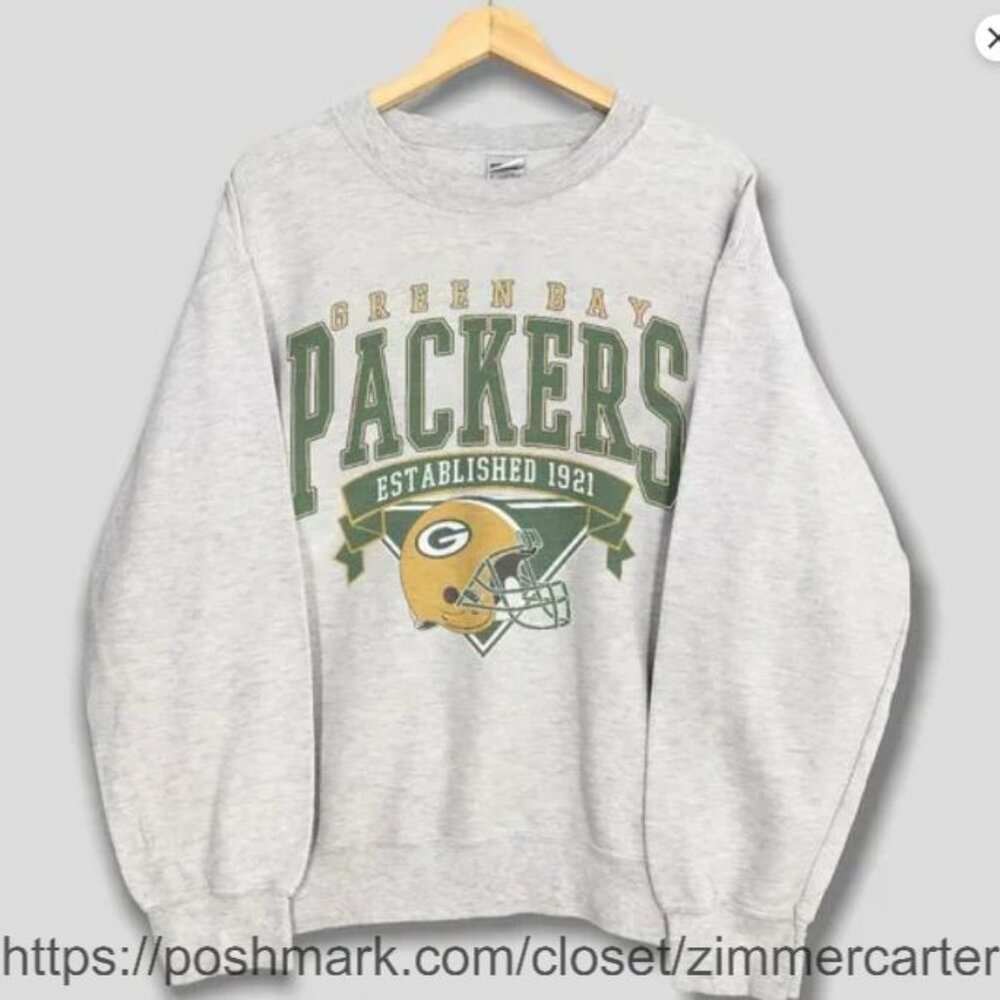 Vintage Green Bay Packers Football Sweatshirt Retro NFL Green Bay Packers Shirt